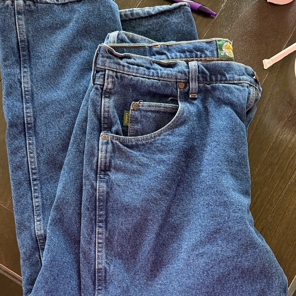 Cabela's lined denim jeans
